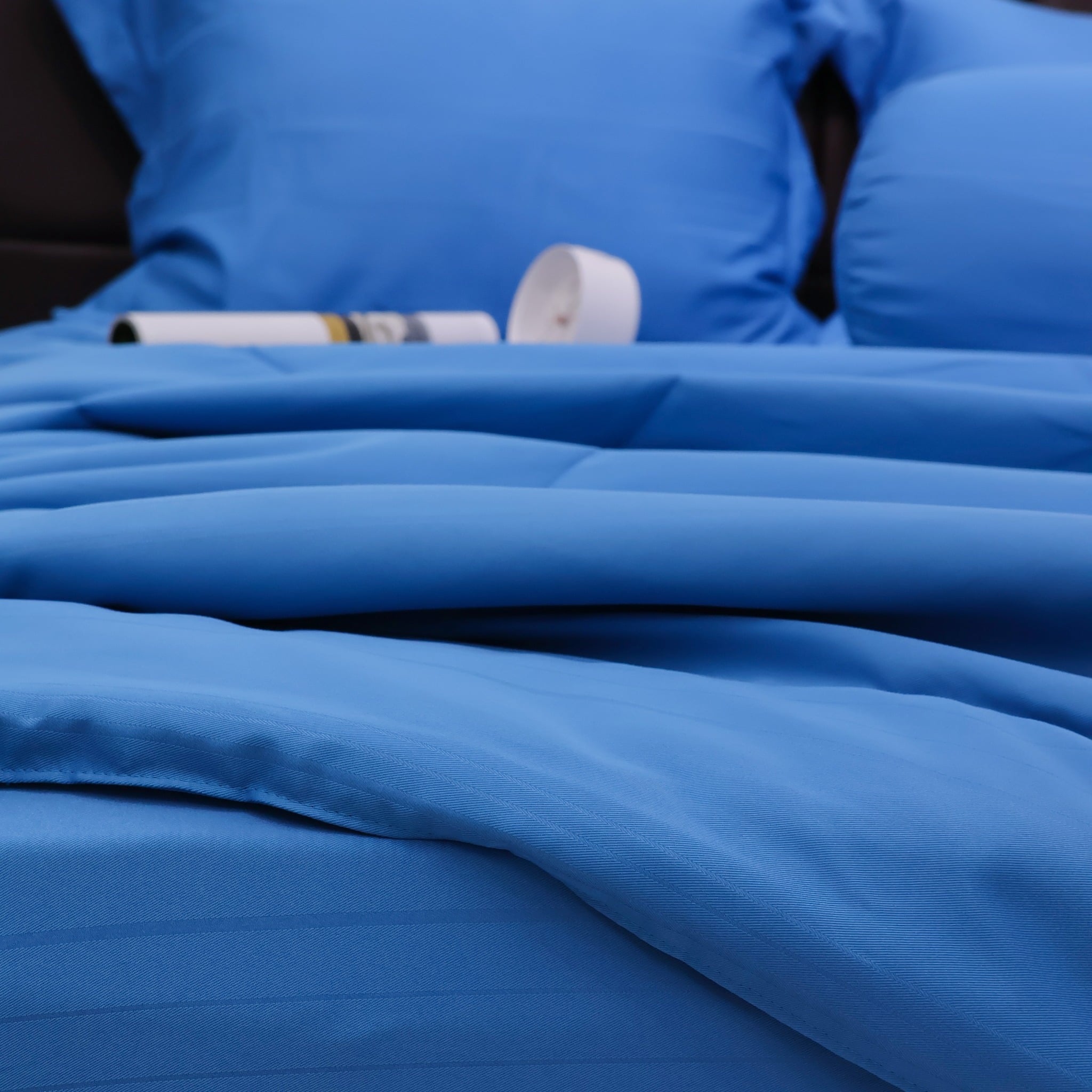 C190715 - Bộ chăn ga gối Microfiber NIN CLASSIC Xanh Cobalt