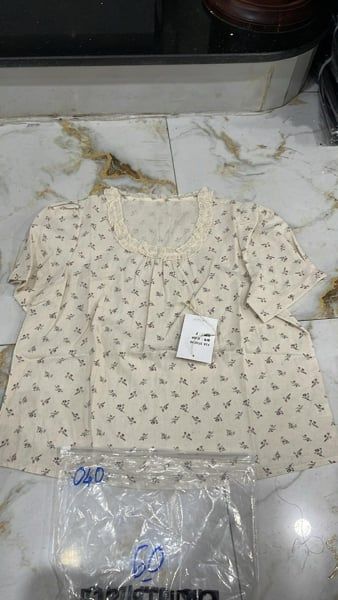  áo linen cánh tiên cổ bèo hoa nhí 