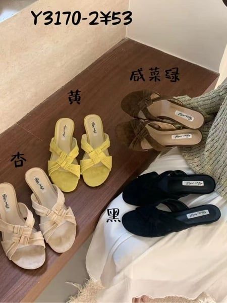  dép nhung chéo nâu Y3170-2 37 