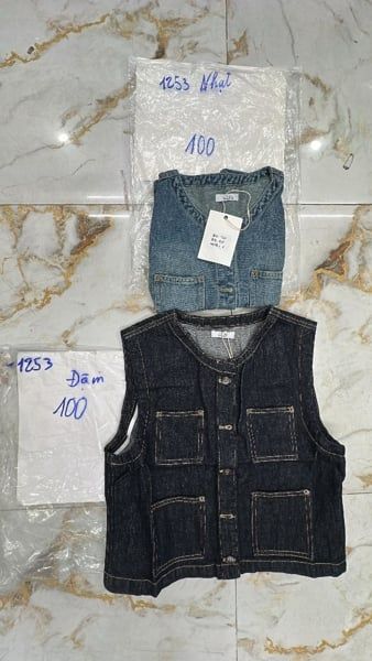  áo denim ghile nhạt 
