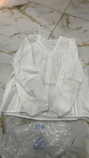  áo TD kate trắng viền ren 