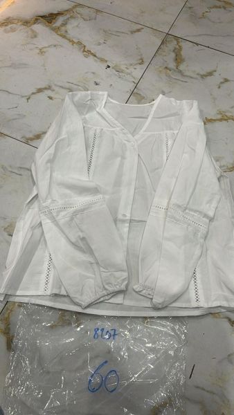  áo TD kate trắng viền ren 