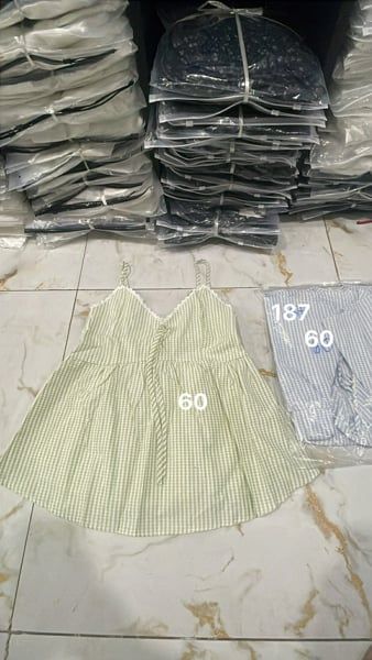  áo 2 dây bbd caro xanh dương 