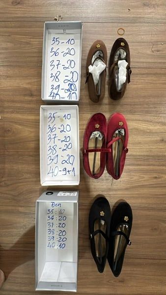  giày bb 533-75 nhung đính hoa đỏ 39 