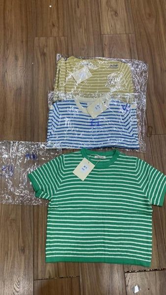  áo len TN phối sọc bạc hà 