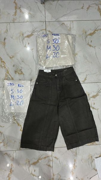  Quần lửng ống rộng 2917 kem L 