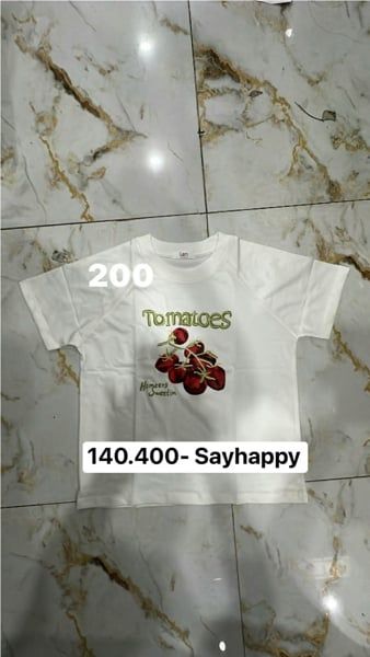  Áo thun bbtee tomatoes trắng 