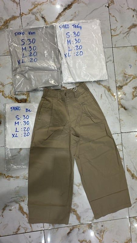  quần kaki barrel túi chìm xéo xám S 