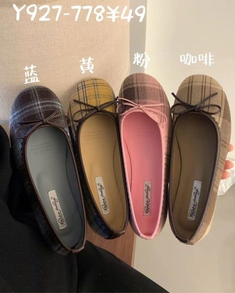 giày bb dạ caro Y927-778 35 