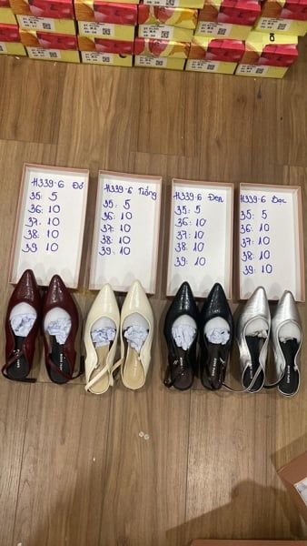  giày bb mũi nhọn 5cm đen 39 