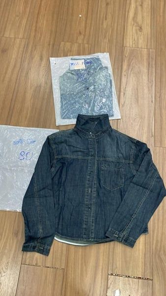  áo somi TD denim 1 túi nhạt 