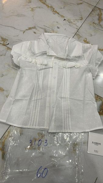  Áo kate TN cổ sen trắng 