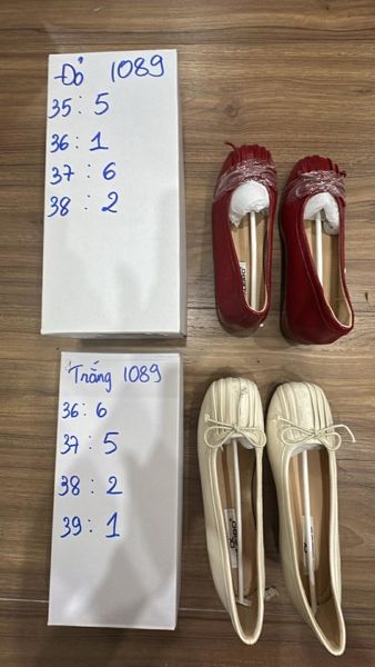  giày bb B629 đính nơ nhún kem 36 