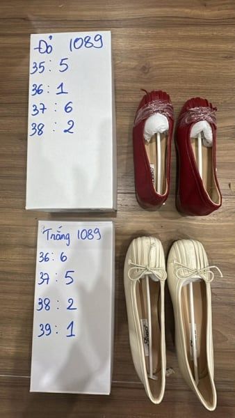  giày bb B629 đính nơ nhún kem 36 