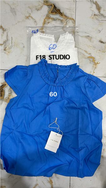  áo cánh tiên cổ bèo linen xanh 