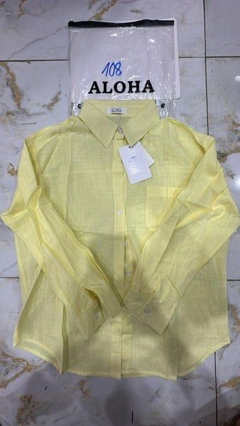  áo somi linen 1 túi xanh dương 