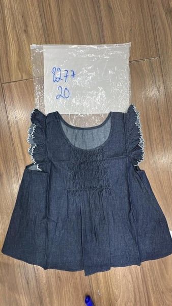  áo bbd denim nhún ngực 