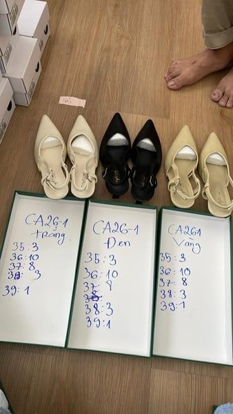  giày mũi nhọn 7cm kem 36 