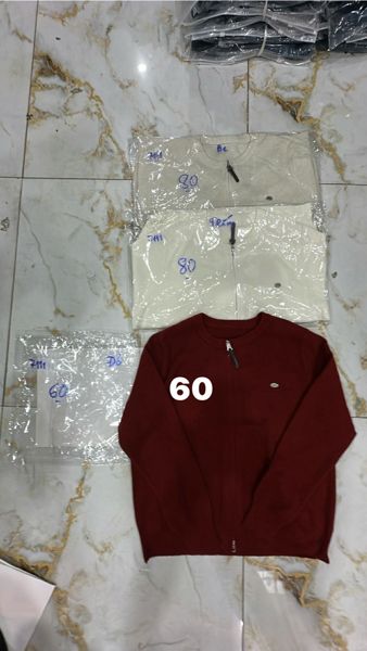  áo khoác len CDG dây kéo đỏ 