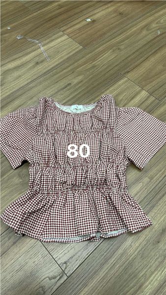  áo nhún caro đỏ 