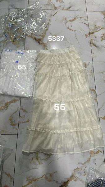  CV midi voan bèo trắng 