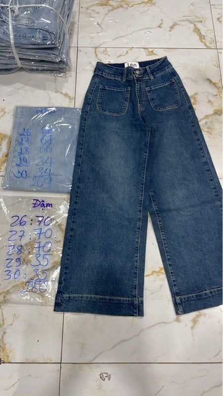  Quần cullotes lửng 2 túi nhạt 30 