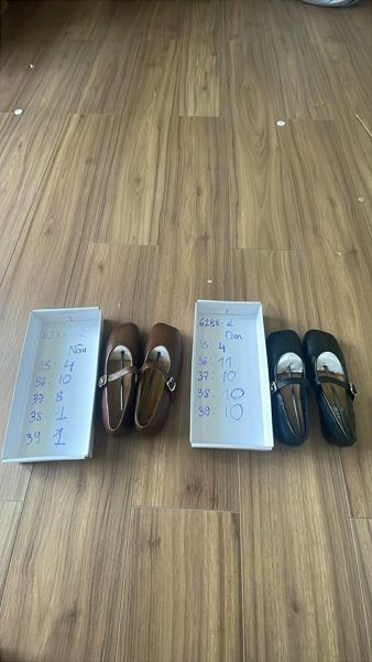  giày bb mũi vui quai ngang đen 39 