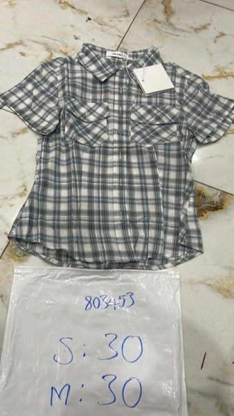  áo somi 2 túi nắp caro TN S 