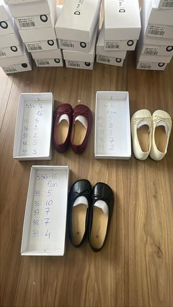  giày bb mũi dẹt nơ đen 38 