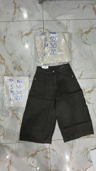  Quần lửng ống rộng 2917 rêu L 
