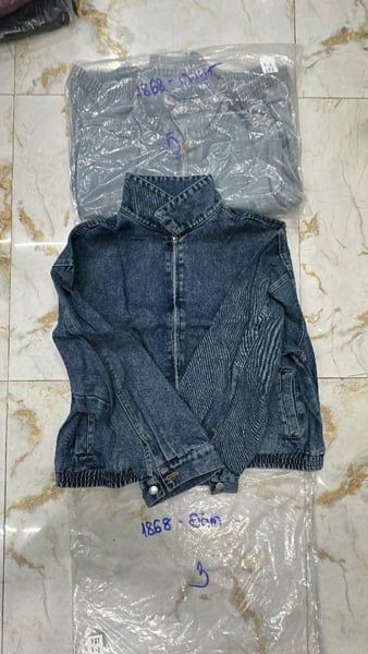  jaket jeans dây kéo đậm 