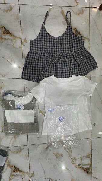  set áo kèm áo dây caro xám 