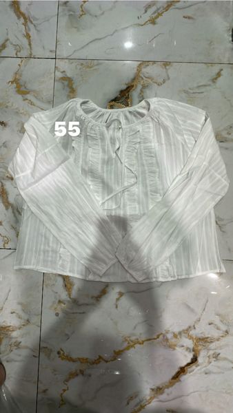  Áo boi sọc TD viền bèo trắng 