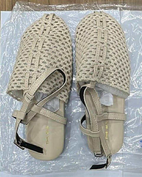  Giày lưới slingback kem 37 