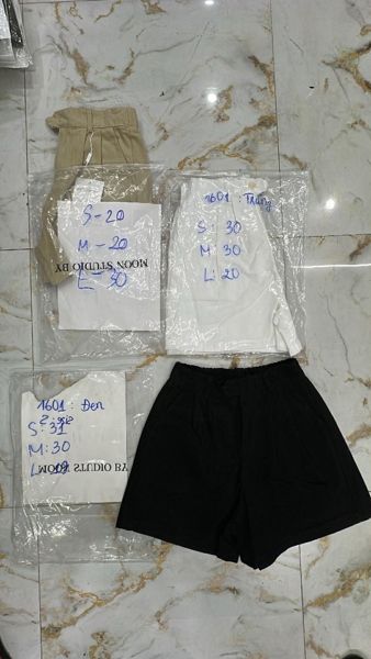  Quần short kaki lưng chun be S 