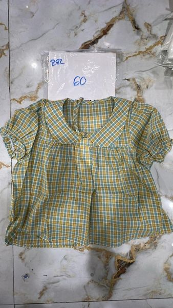  áo bbd cổ sen caro vàng 