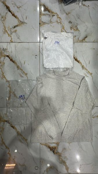  Áo thun trơn cotton TD xám 