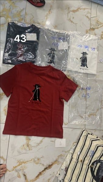  áo mèo thắt nơ navy 
