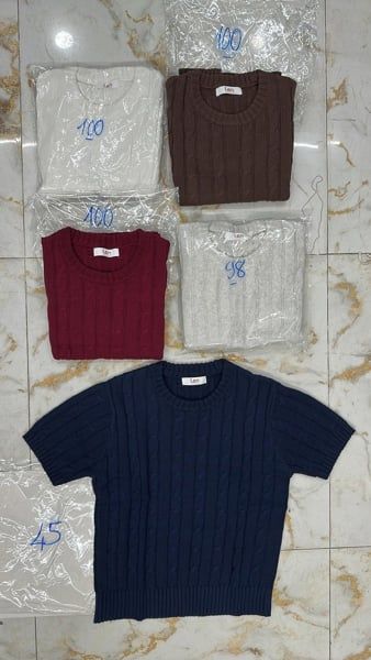  áo len TN vặn thừng LEN đỏ 