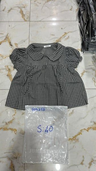  áo cổ sen caro bbd 
