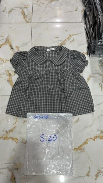  áo cổ sen caro bbd 