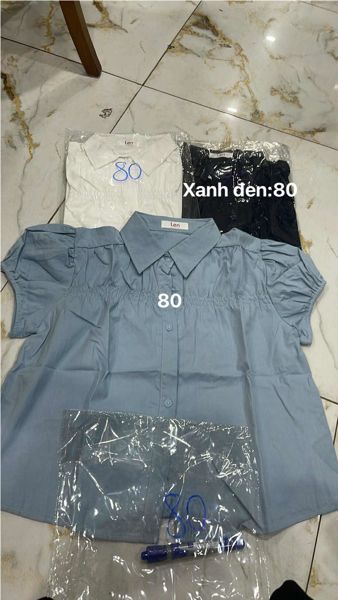  áo somi nhún ngực navy 