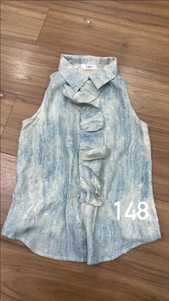  Áo SN bèo nhún xanh denim 