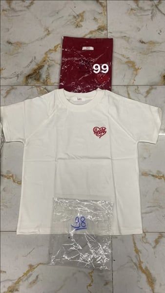  Áo ráp lăng thêu Heart trắng 