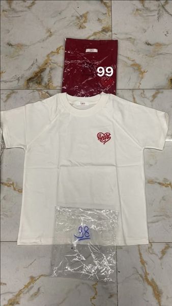  Áo ráp lăng thêu Heart trắng 