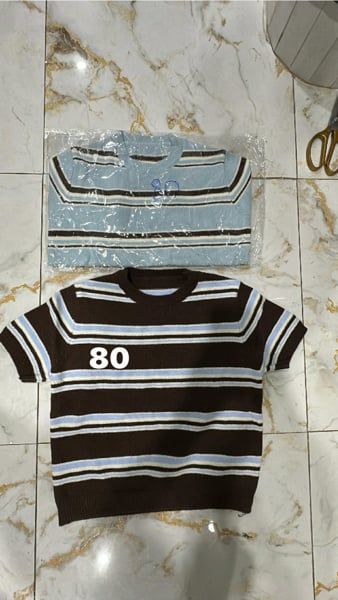  áo len sọc TN xanh dương 