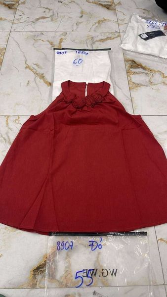  áo cổ yếm hoa đỏ 