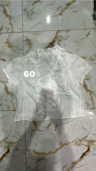  Áo boi viền bèo y trắng 