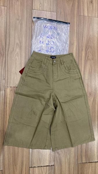  quần jeans lửng ống rộng 9070 nâu S 