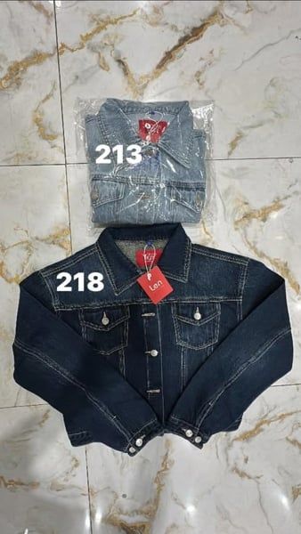  Jaket jeans nhạt 